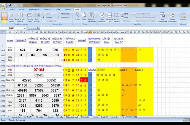 Sử dụng Excel như một phần mềm tính toán lô đề